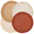 Macramé Cotton Placemats — Round (Set of 4)