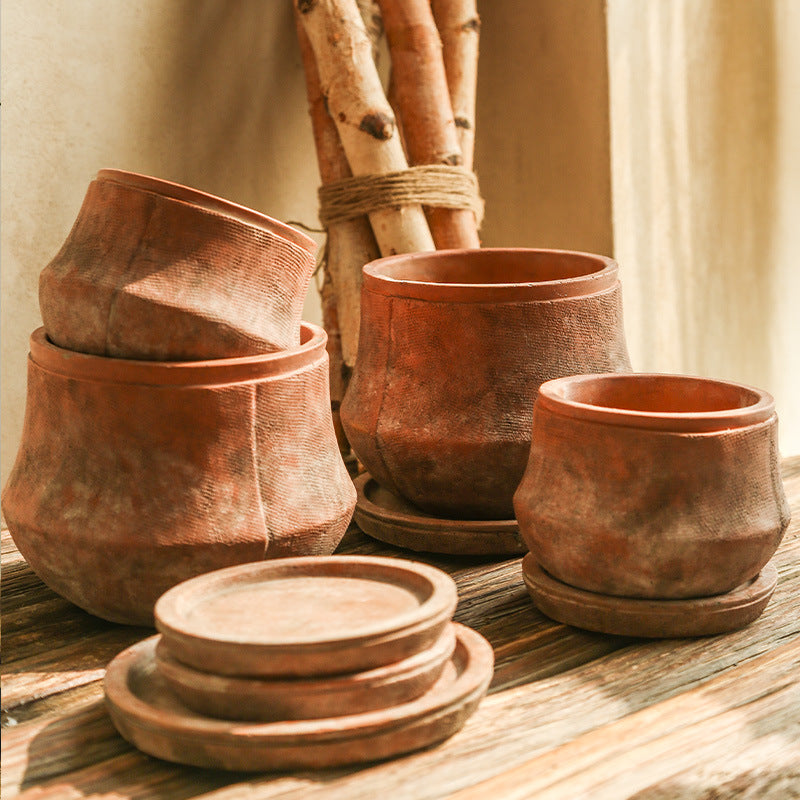 Terracotta Flower Pot — Vintage Red Clay