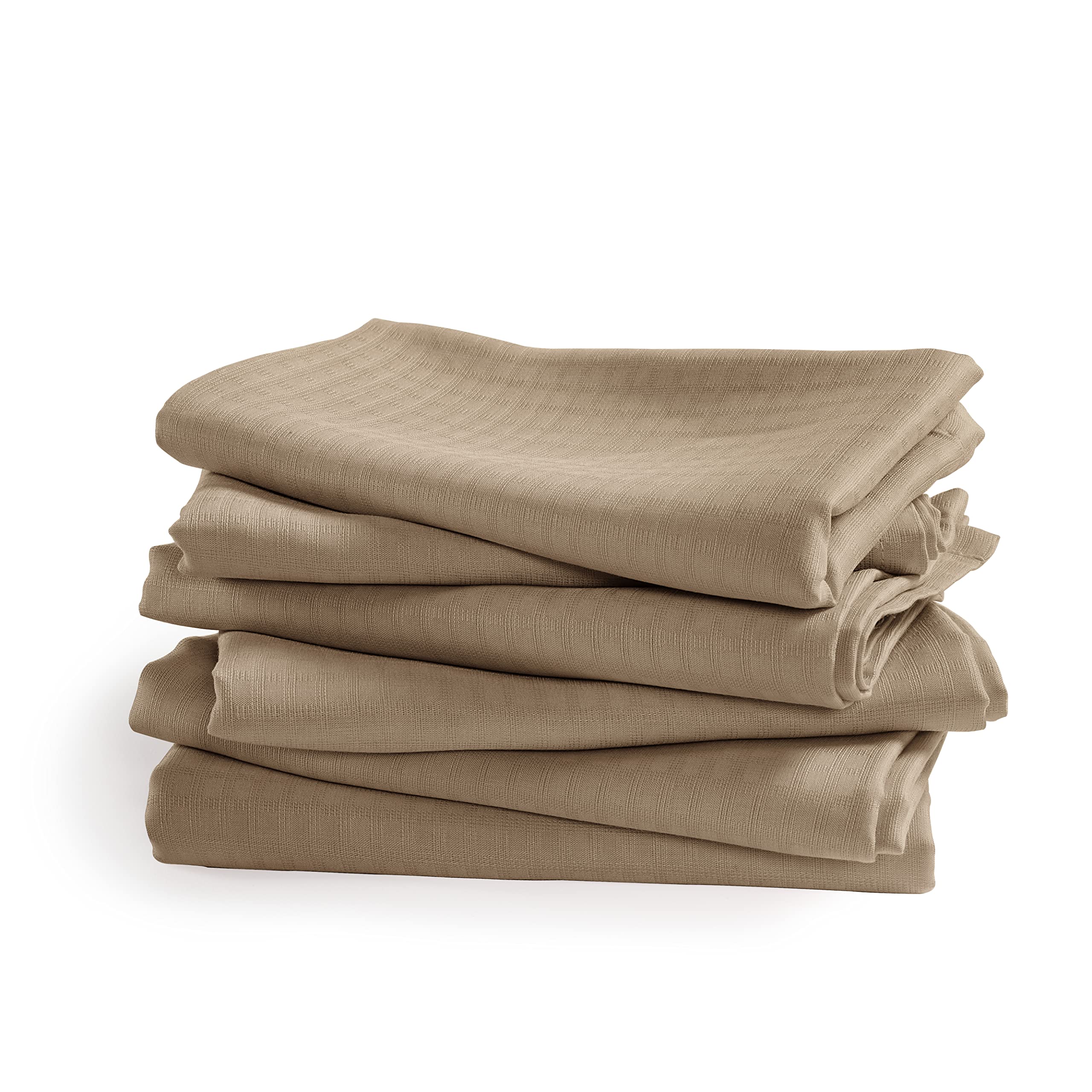 Flour-Sack Tea Towels — Taupe (Set of 6)