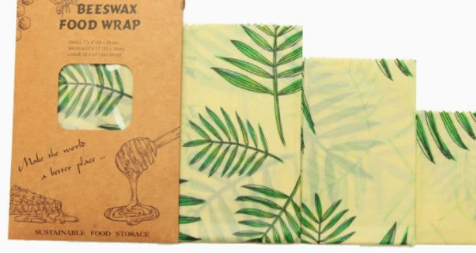Reusable Beeswax Food Wrap (Set of 3)