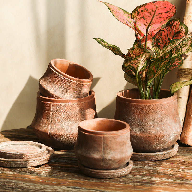 Terracotta Flower Pot — Vintage Red Clay