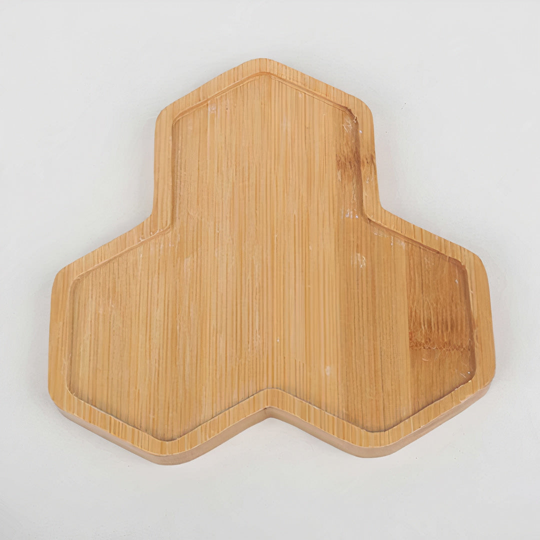 Ceramic Planters — Set of 3 with Bamboo Tray
