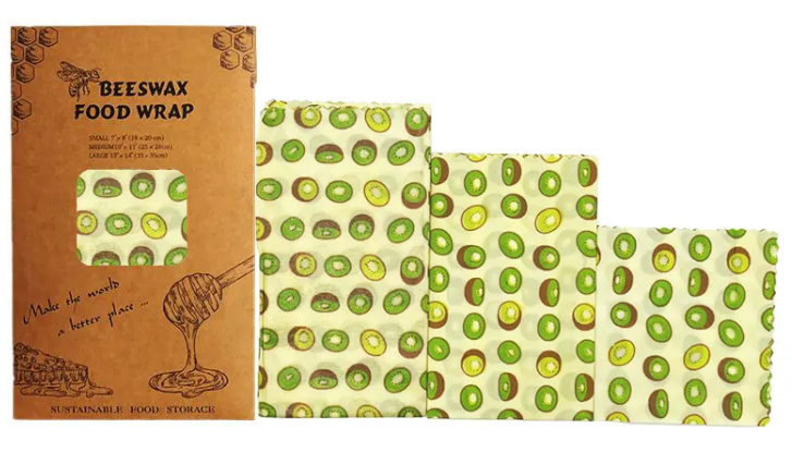 Reusable Beeswax Food Wrap (Set of 3)