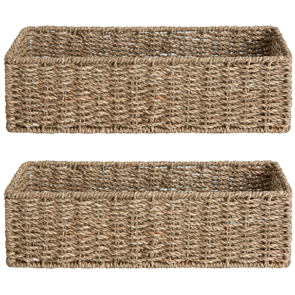Seagrass Storage Baskets — Handwoven (Set of 2)
