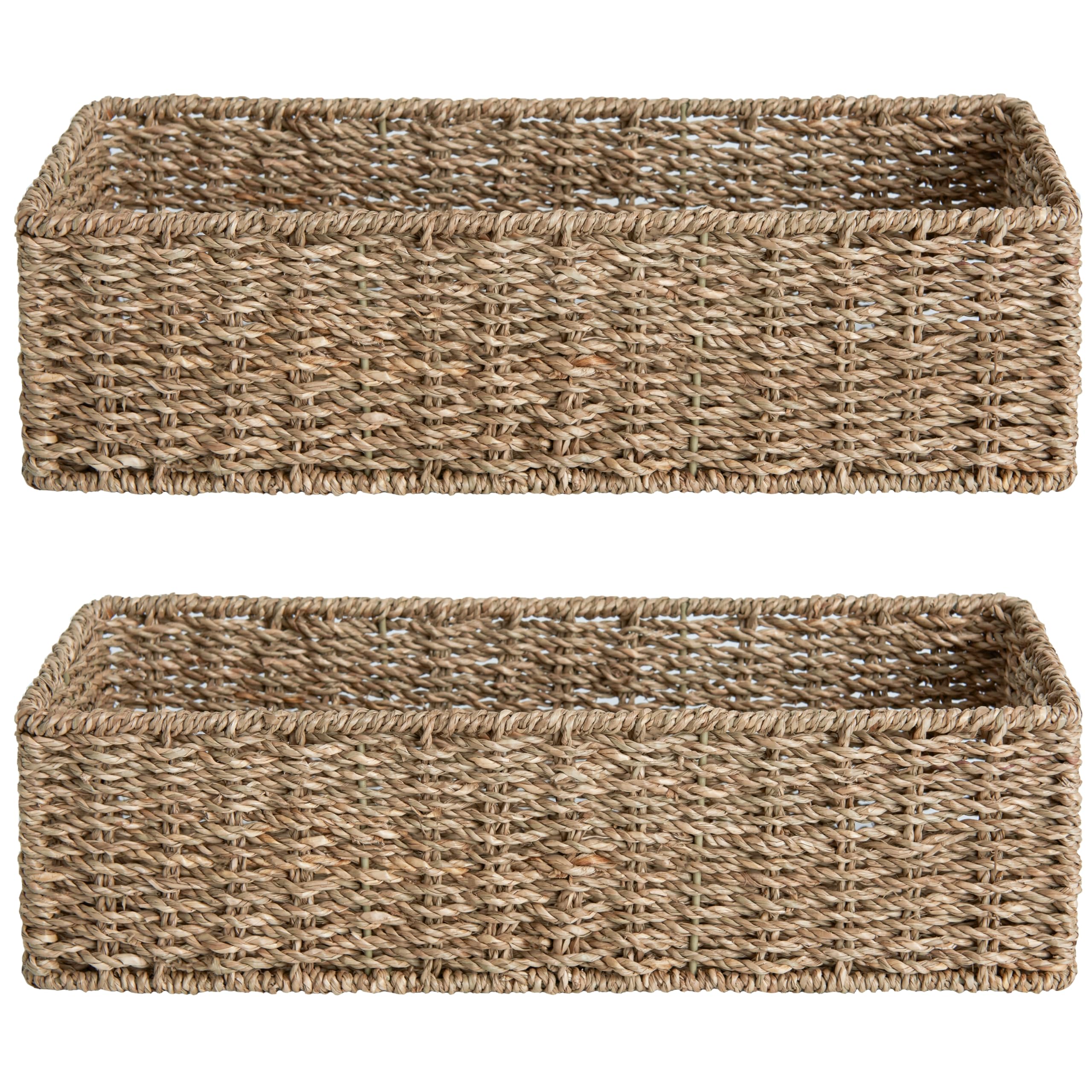 Seagrass Storage Baskets — Handwoven (Set of 2)